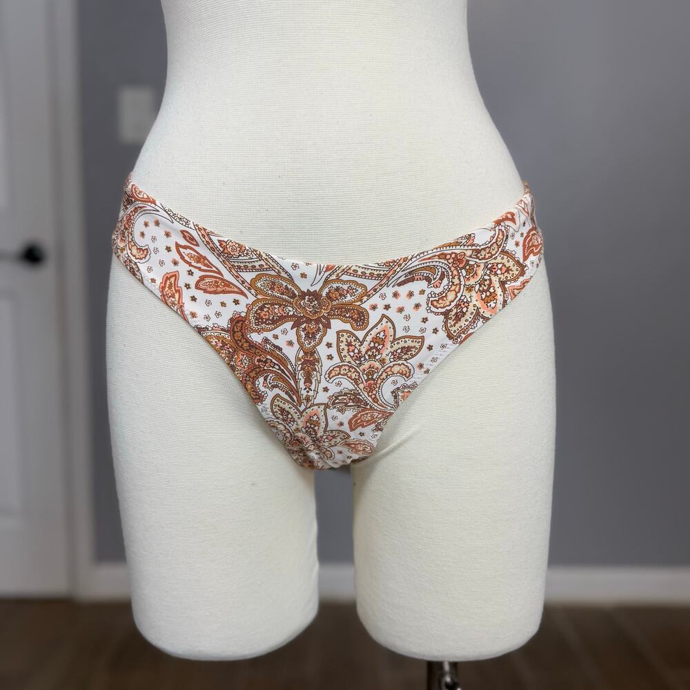 Rhythm Impala Paisley Holiday Bikini Bottom, Natural, L
